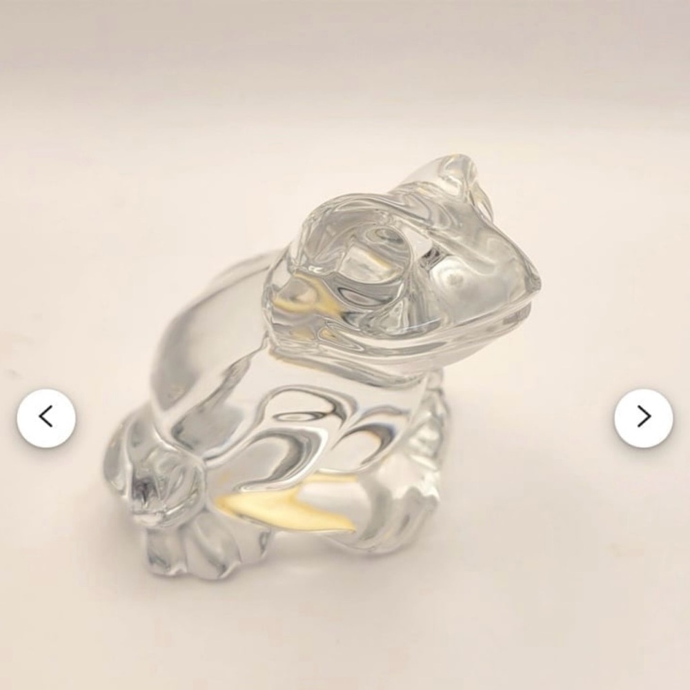 Princess house Art Glass Sitting Frog Figurine